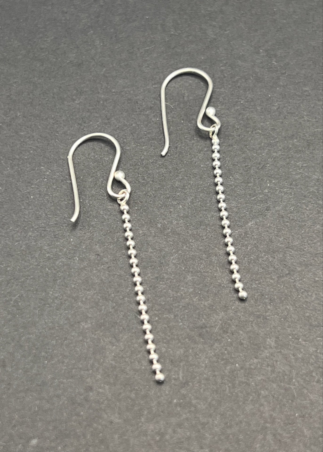 Bead chain drop earrings