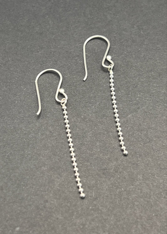 Bead chain drop earrings