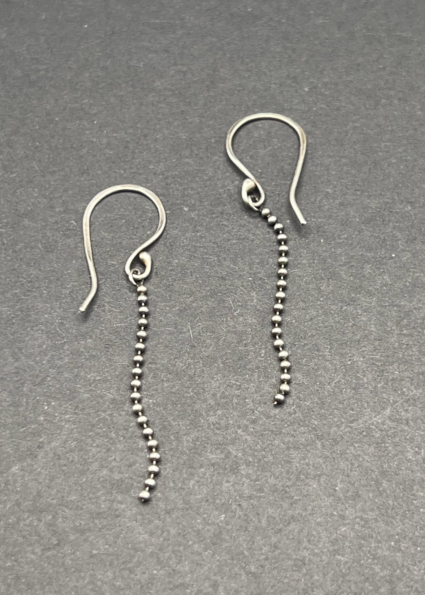 Bead chain drop earrings