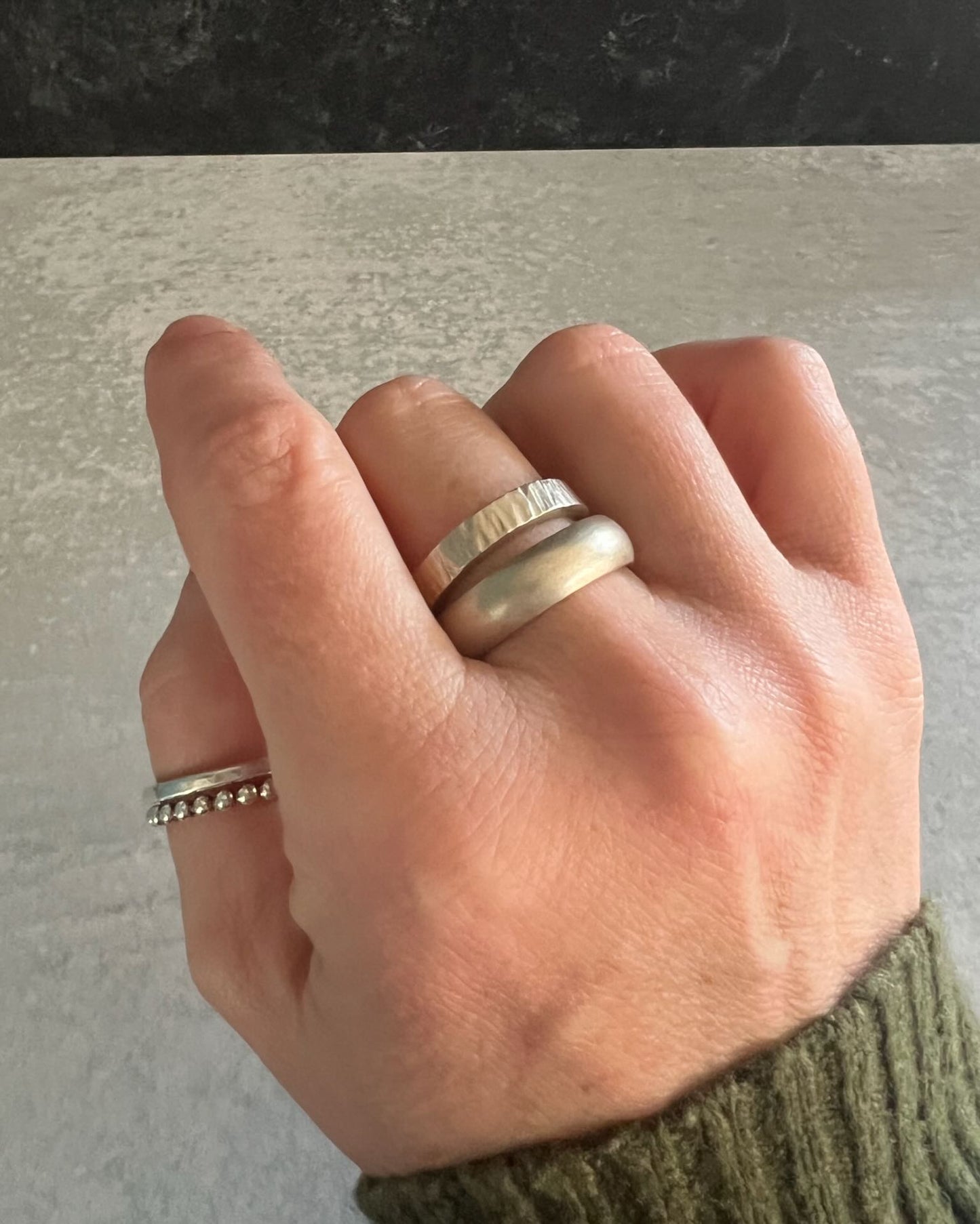 Thick birch bark ring