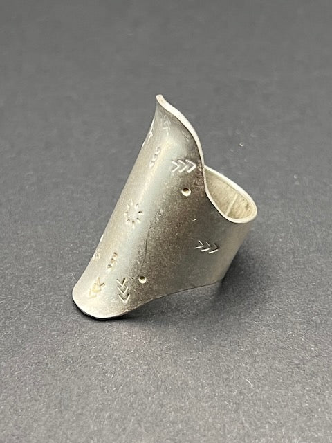Stamped saddle ring (size 8.5)