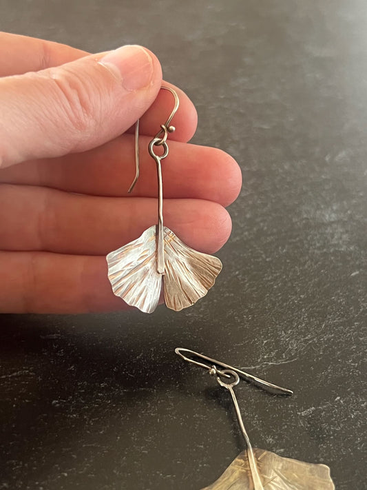 Gingko Leaf Drop Earrings